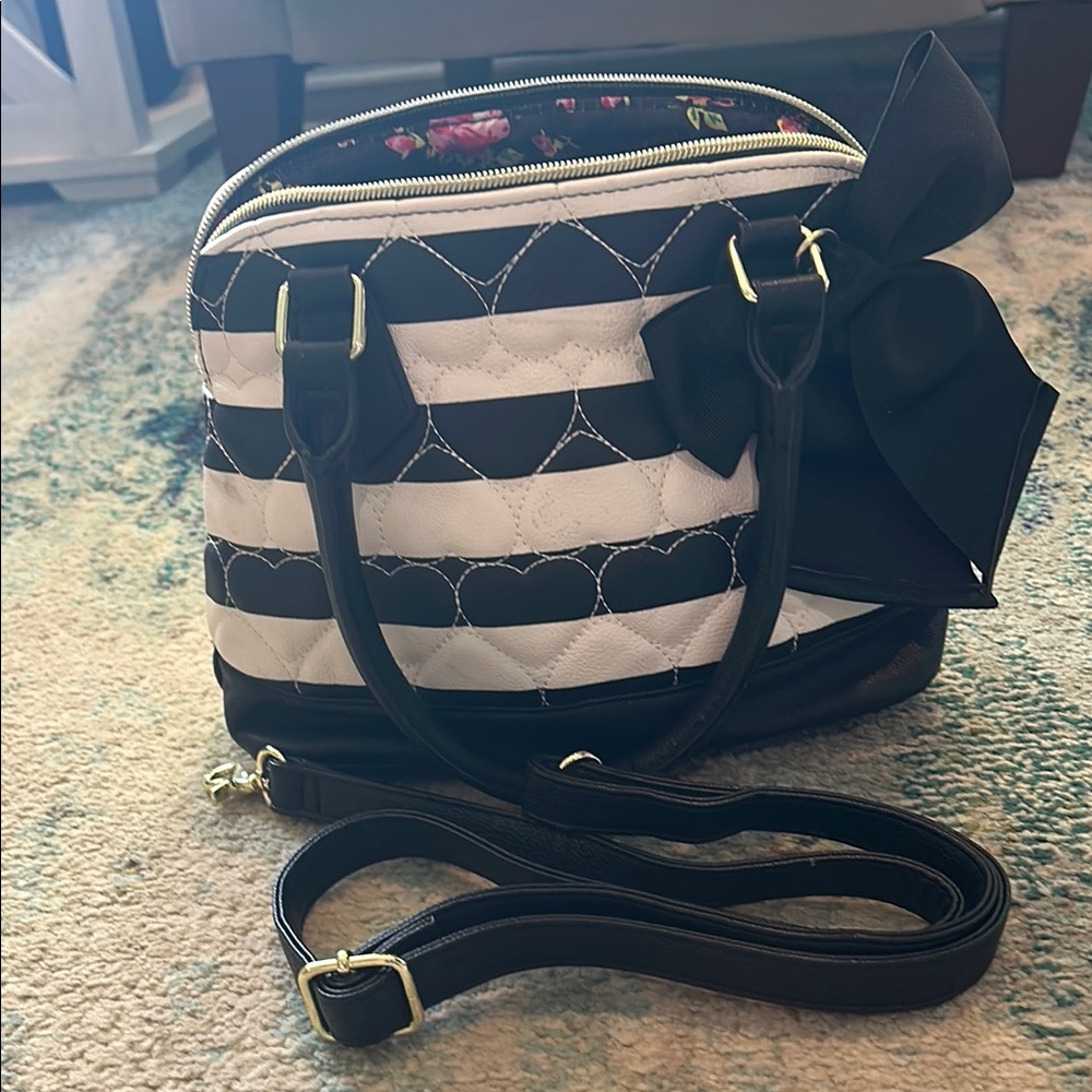 Betsy Johnson Black and White Women's Bag